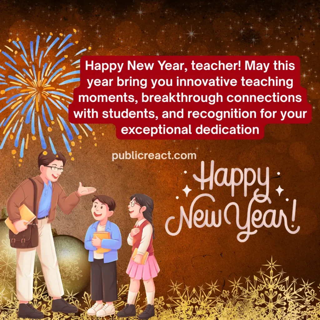 Happy New Year Wishes for Teacher