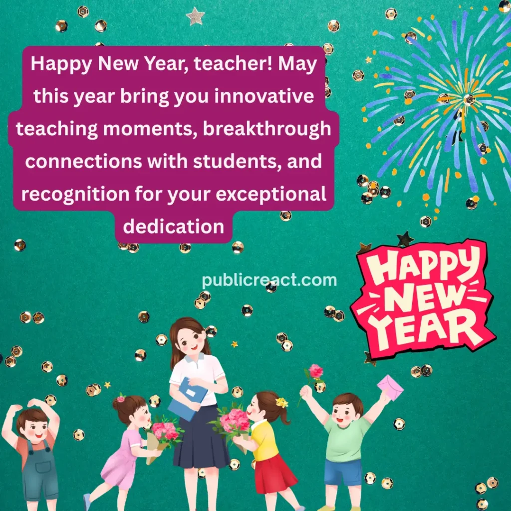 Find Heartfelt Happy New Year Wishes for Teacher text