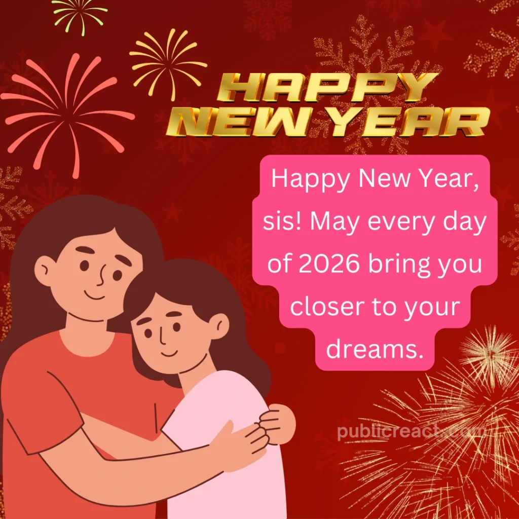 50+ Meaningful Happy New Year Wishes to Sister for a Fresh Start 2 Happy New Year Wishes to Sister